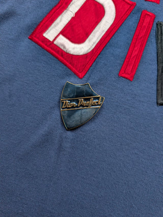 Navy Tank Top With Logo And Badges