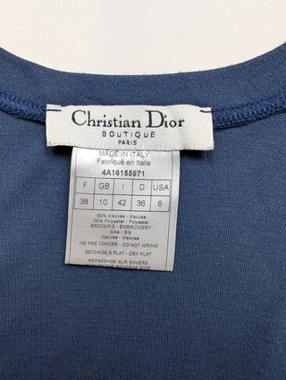 Navy Tank Top With Logo And Badges