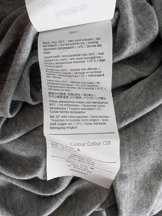 Grey Top With Lace Shoulders