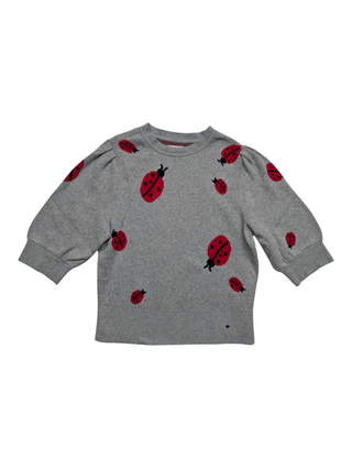 Grey Ladybug Mid Sleeve Jumper