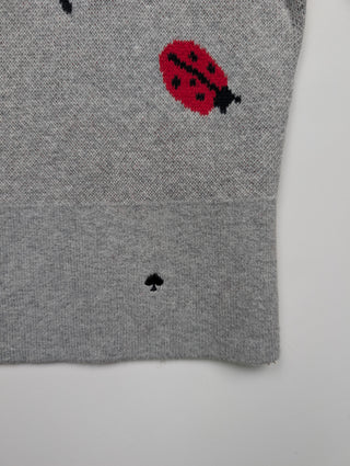 Grey Ladybug Mid Sleeve Jumper