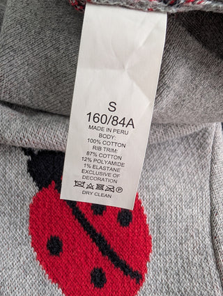 Grey Ladybug Mid Sleeve Jumper