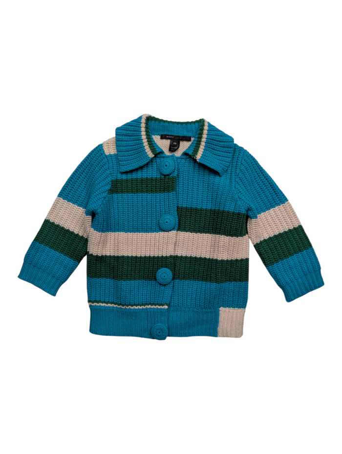 Multicolor Chunky Knitted Wool Cardigan