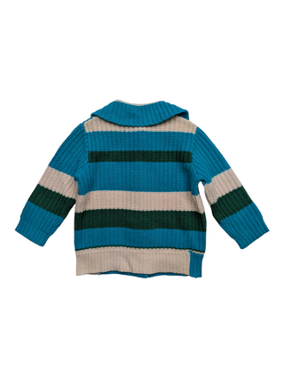 Multicolor Chunky Knitted Wool Cardigan