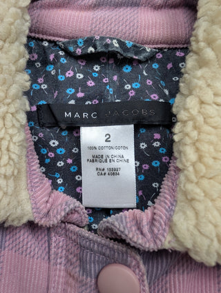 Pink Checkered Denim Jacket