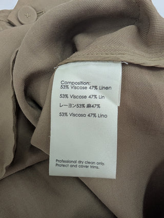 Beige Shirt Dress With Waistbelt