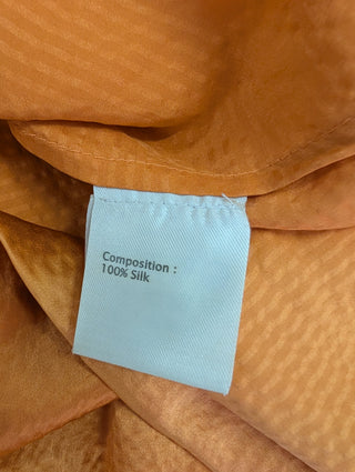 Orange Puff Shoulders Top