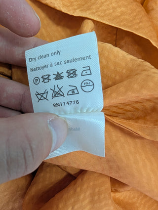 Orange Puff Shoulders Top