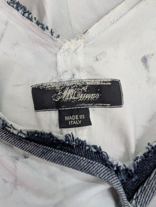 Beige And Blue Dyed Dress