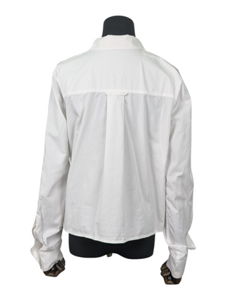 Off White Shirt with Buttoned Sleeve