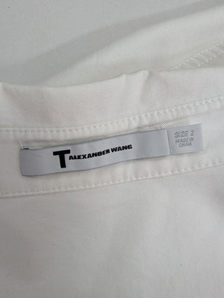 Off White Shirt with Buttoned Sleeve