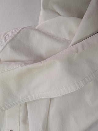 Off White Shirt with Buttoned Sleeve