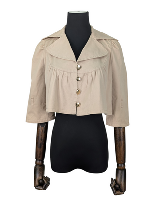 Beige Cropped Jacket