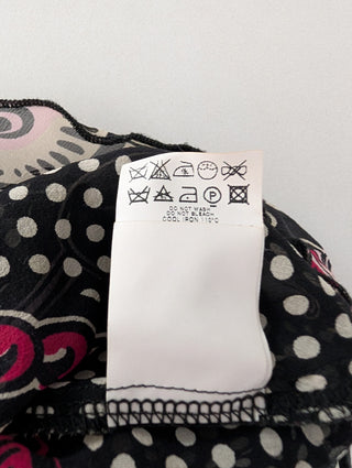 Pokka Dots Printed Silk Sheer Top