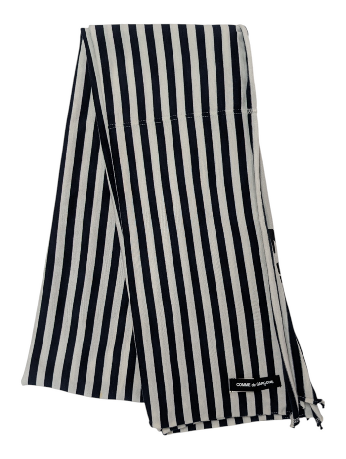 Black And White Striped Scarf