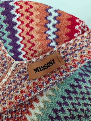 Multicolor Cape with Tassel Ends
