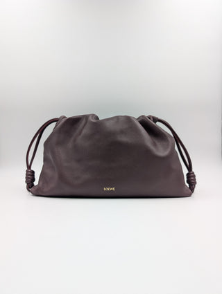 Dark Burgundy Flamenco Large Leather Clutch