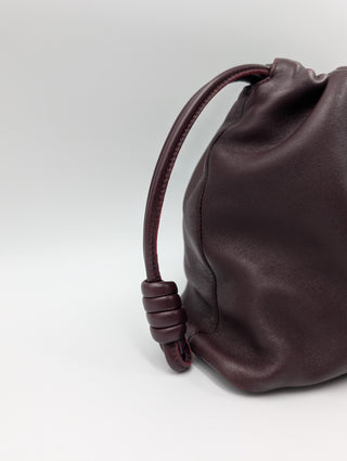 Dark Burgundy Flamenco Large Leather Clutch