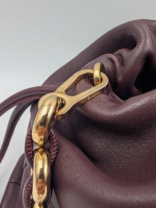 Dark Burgundy Flamenco Large Leather Clutch