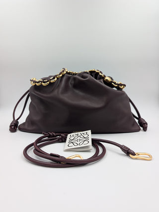 Dark Burgundy Flamenco Large Leather Clutch