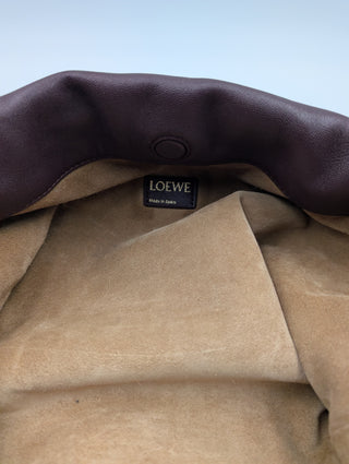 Dark Burgundy Flamenco Large Leather Clutch