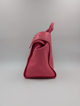 Pink Grained Leather Cabas Pilgrim De Jour Satchel