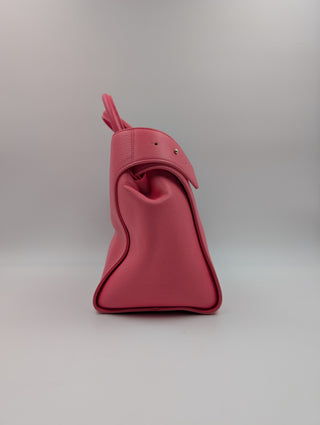 Pink Grained Leather Cabas Pilgrim De Jour Satchel