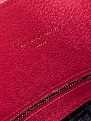 Pink Grained Leather Cabas Pilgrim De Jour Satchel