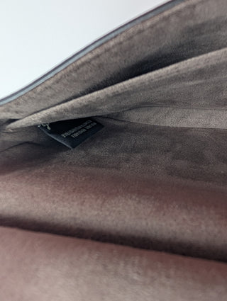 Black And Blue Baguette Double Micro Crossbody Bag