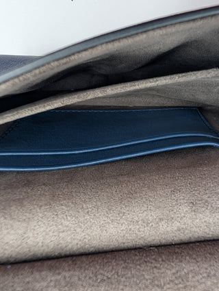 Black And Blue Baguette Double Micro Crossbody Bag