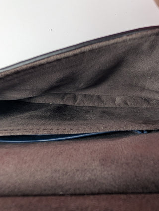 Black And Blue Baguette Double Micro Crossbody Bag