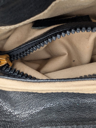 Black Bow Studded Shoulder Bag