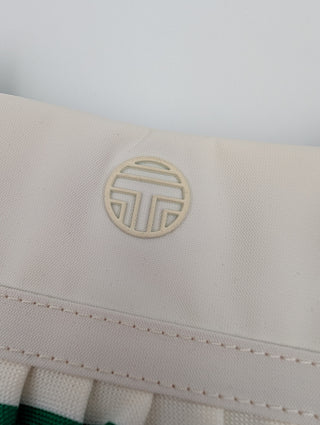 Ivory And Green Shoulder Tote Bag