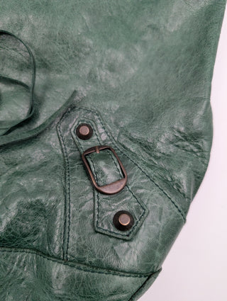Green Leather Day Bag