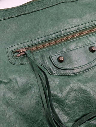 Green Leather Day Bag