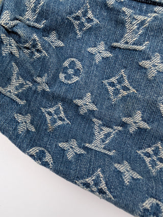Blue Mini Pleaty Monogram Denim Bag