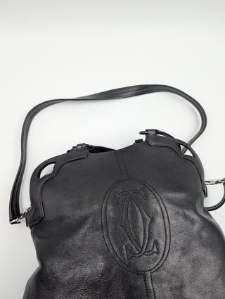 Black Marcello Leather Crossbody Bag