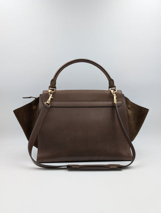 Olive Trapeze Leather Bag