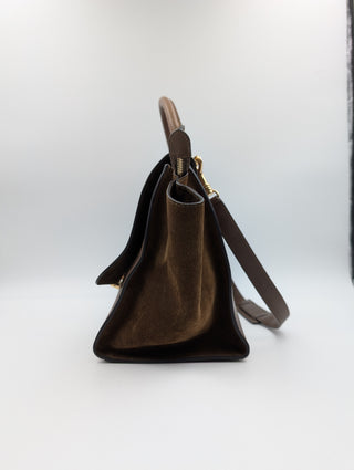 Olive Trapeze Leather Bag