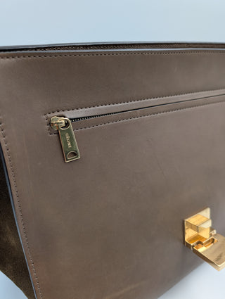 Olive Trapeze Leather Bag