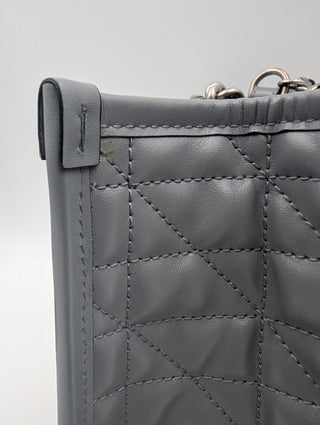 Grey GG Marmont Silver Medium Chain Shoulder Bag