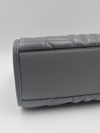 Grey GG Marmont Silver Medium Chain Shoulder Bag