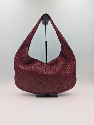 Red Woven Hop Handle Bag