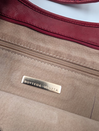 Red Woven Hop Handle Bag