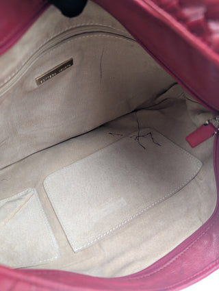 Red Woven Hop Handle Bag