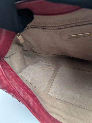 Red Woven Hop Handle Bag