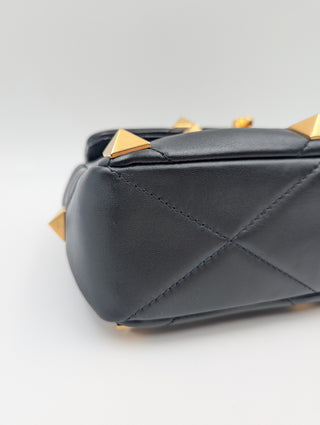 Roman Stud Black Handbag