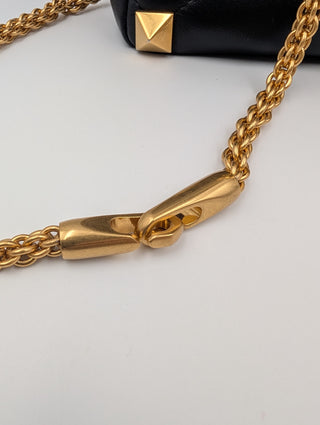 Roman Stud Black Handbag