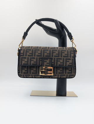Fabric Brown Monogram Baguette Bag
