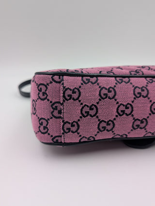 Purple GG Marmont Flap Monogram Shoulder Bag